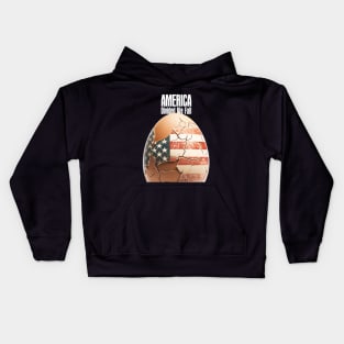 America: Divided We Fall on a Dark Background Kids Hoodie